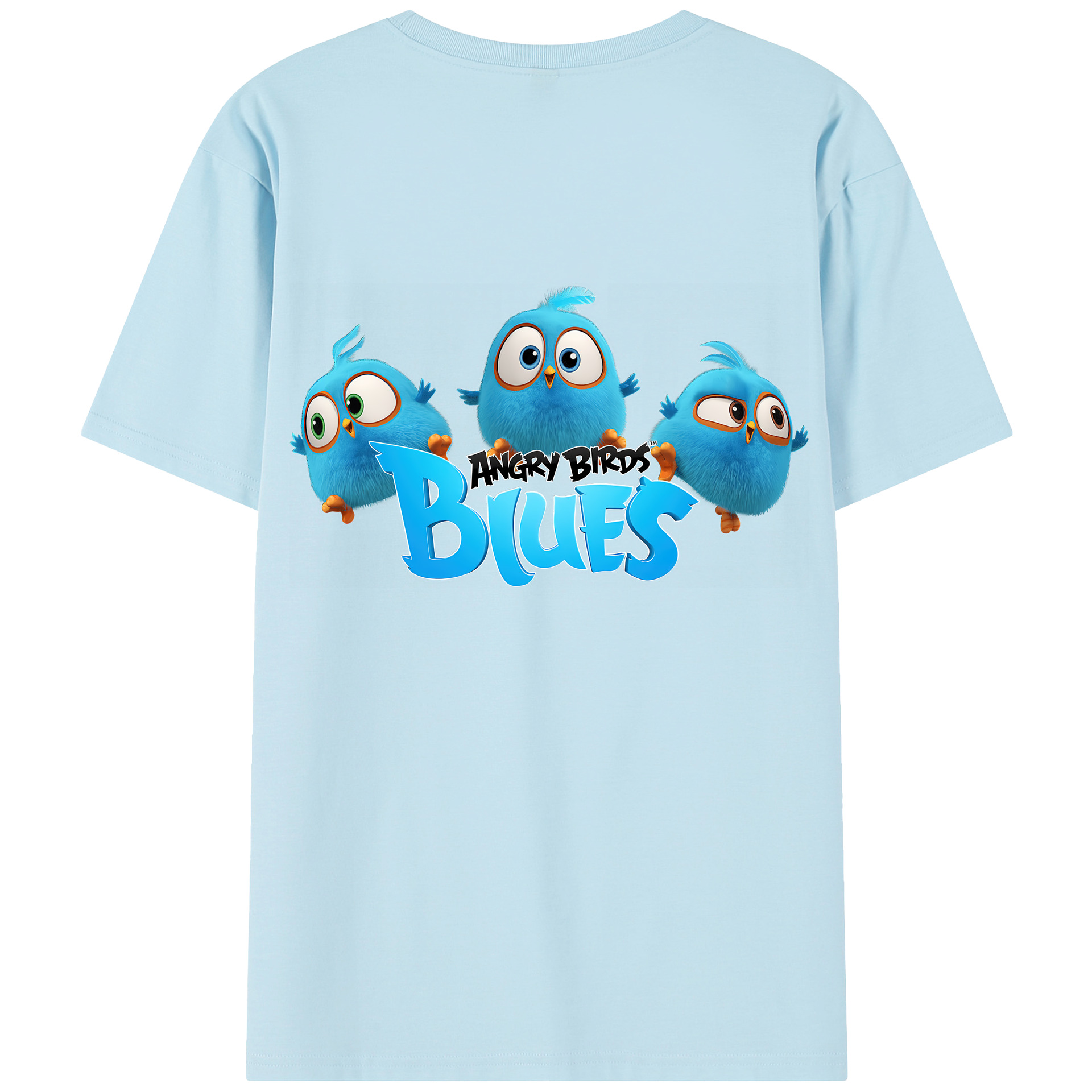 （画像用） Angry Birds アングリーバード 綿100％半袖Tシャツ（背面プリント）